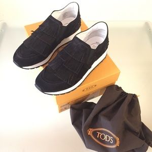 Tod's Suede Fringe Sneakers